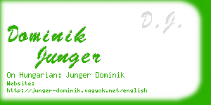 dominik junger business card